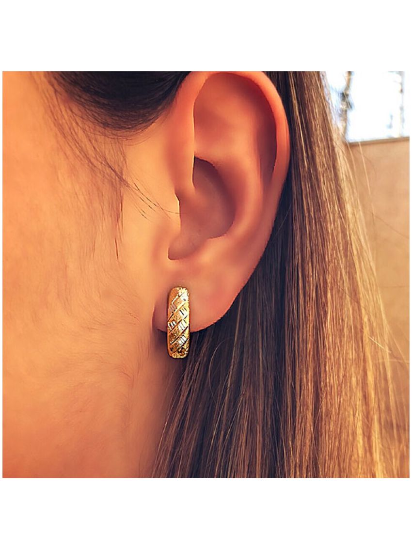 Brinco de Ouro Amarelo 18k Giallo Perfetto