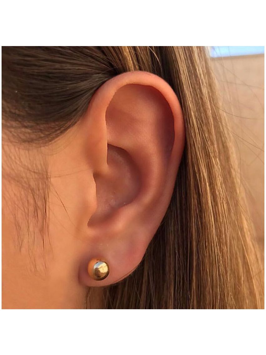 Brinco Bola de Ouro 18k Grande 9mm