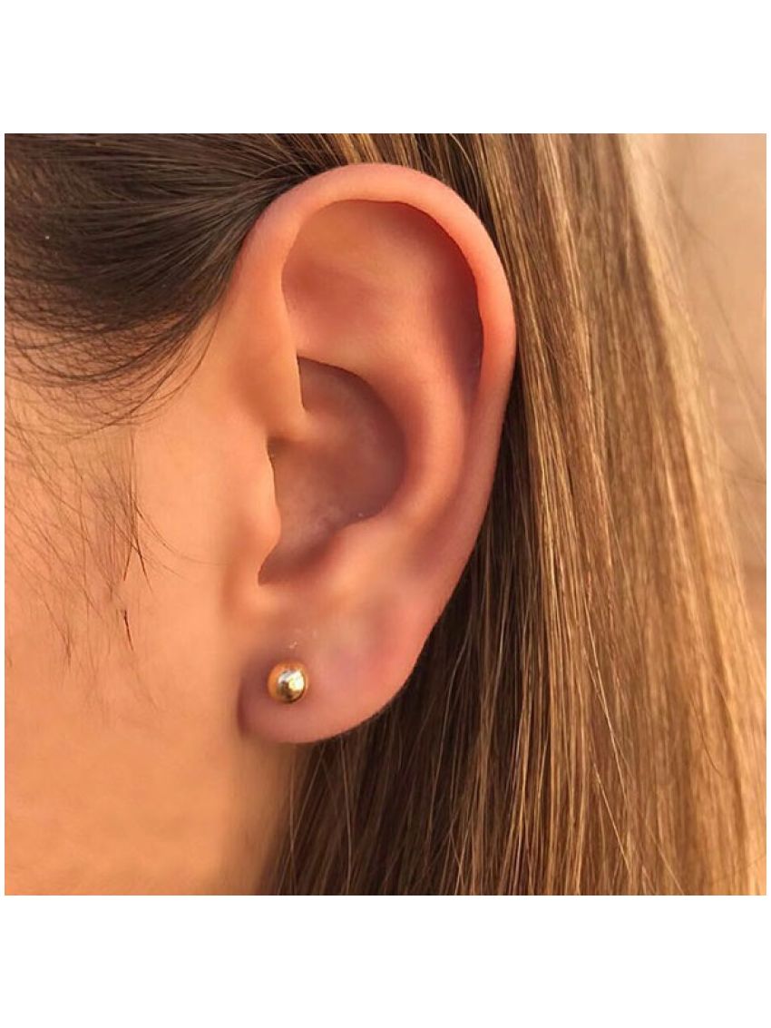 Brinco Bola de Ouro 18k Pequeno 3mm