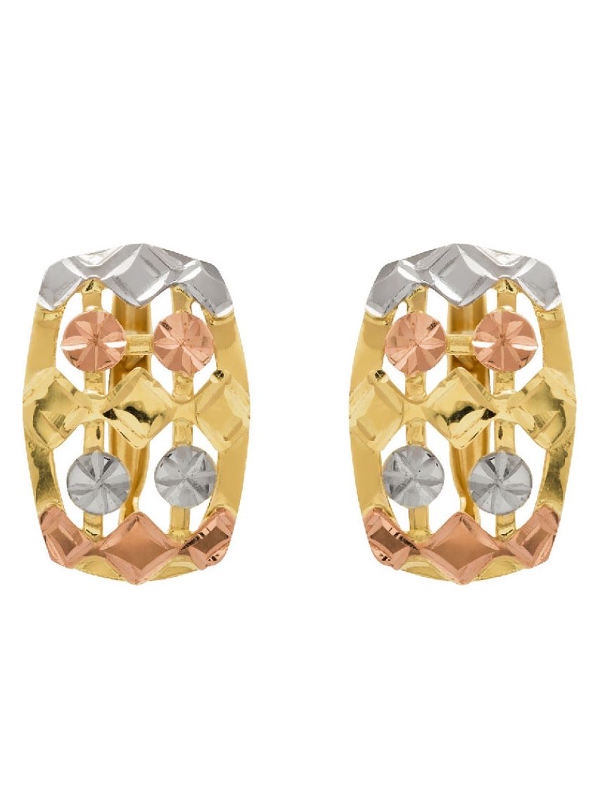 Brinco de Ouro 18k Tricolor Aparatus