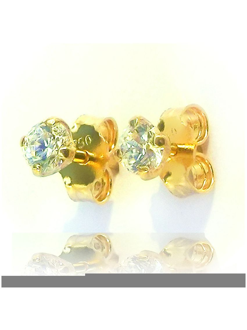 Brinco de Ouro Zircônia Delicato