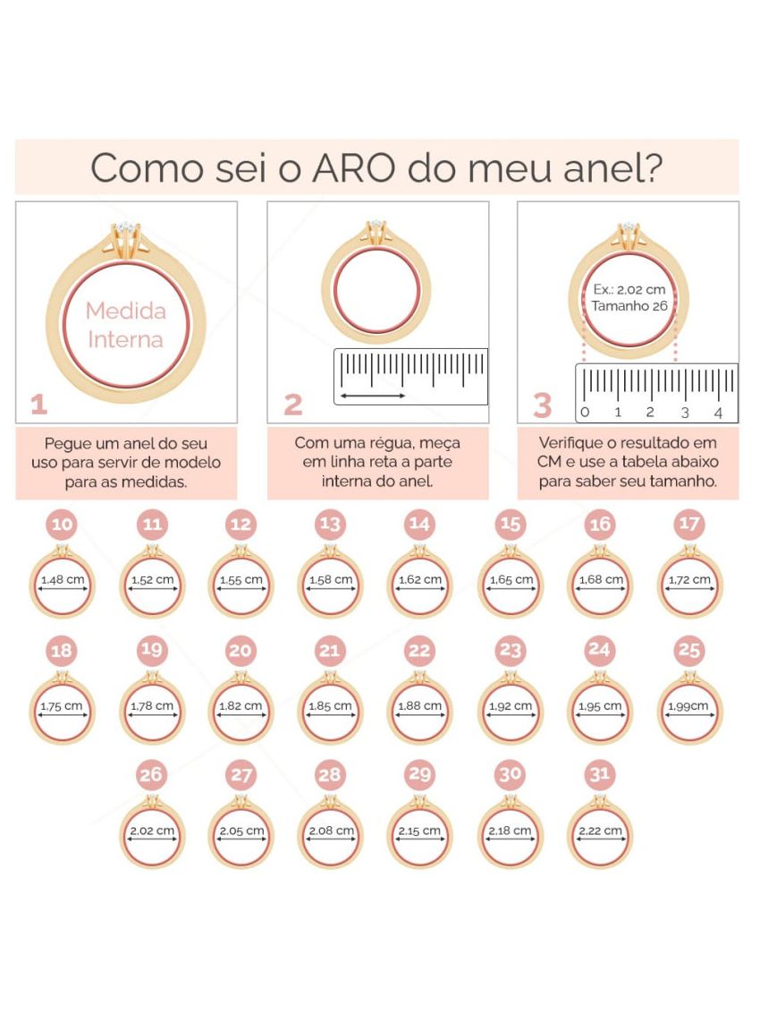 Anel Feminino de Ouro 18k Triplo