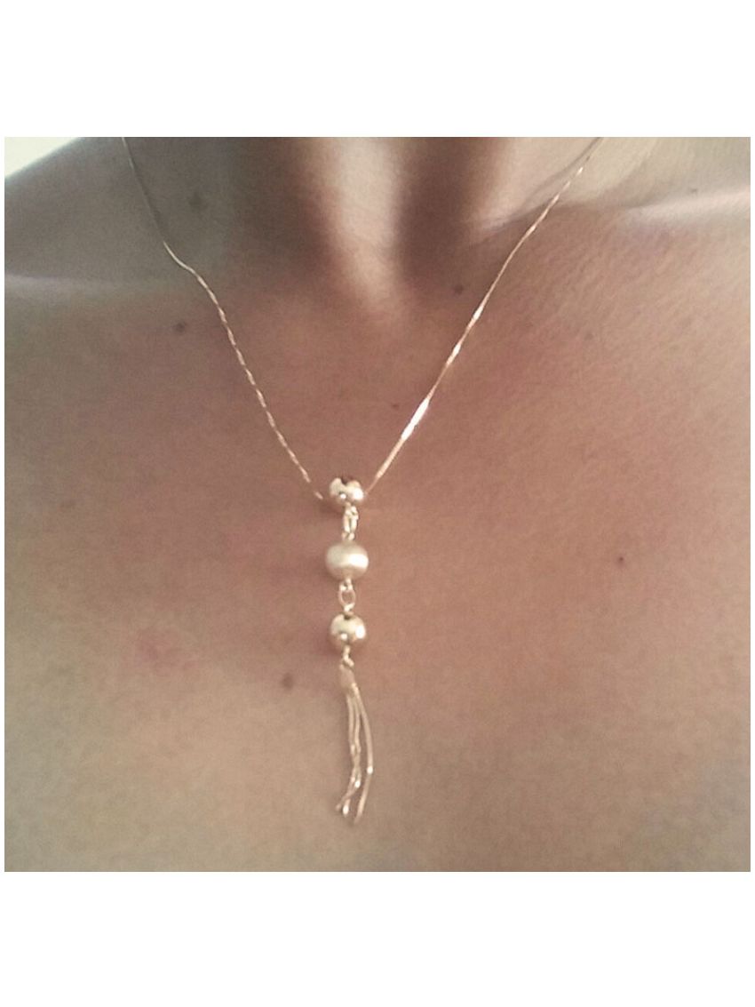 Corrente de Ouro 18k Veneziana com Pingente de Ouro 18k Bola