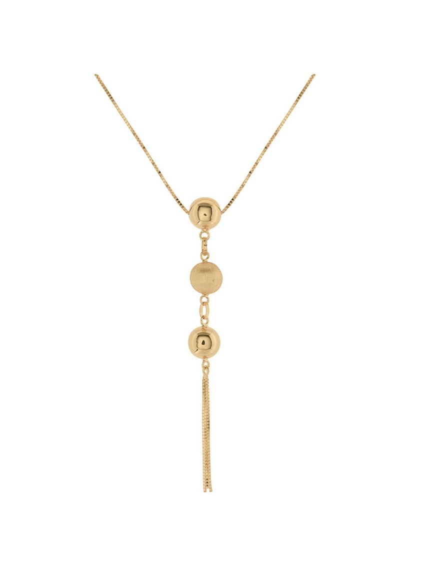 Corrente de Ouro 18k Veneziana com Pingente de Ouro 18k Bola