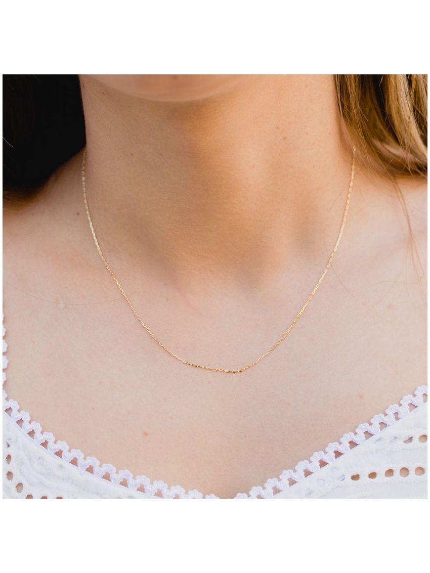 Corrente de Ouro18k Cartier Arredondada Fina