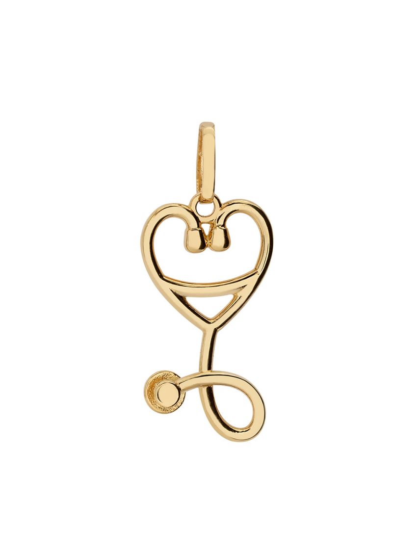 Pingente de Ouro 18k Estetoscópio