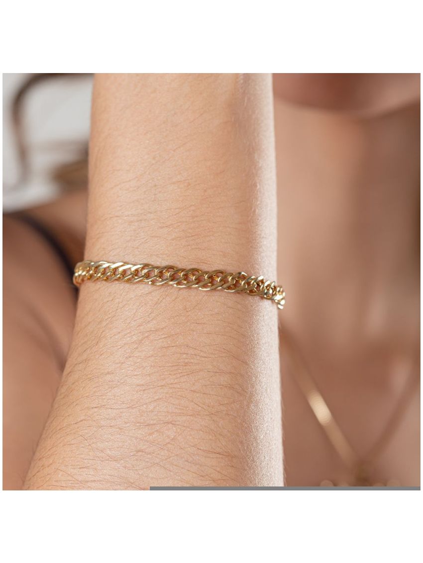 Pulseira Feminina de Ouro 18k Romana Nil