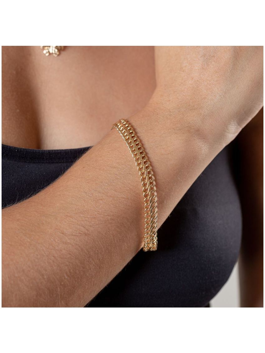 Pulseira Feminina Ouro 18k Lacraia Fina