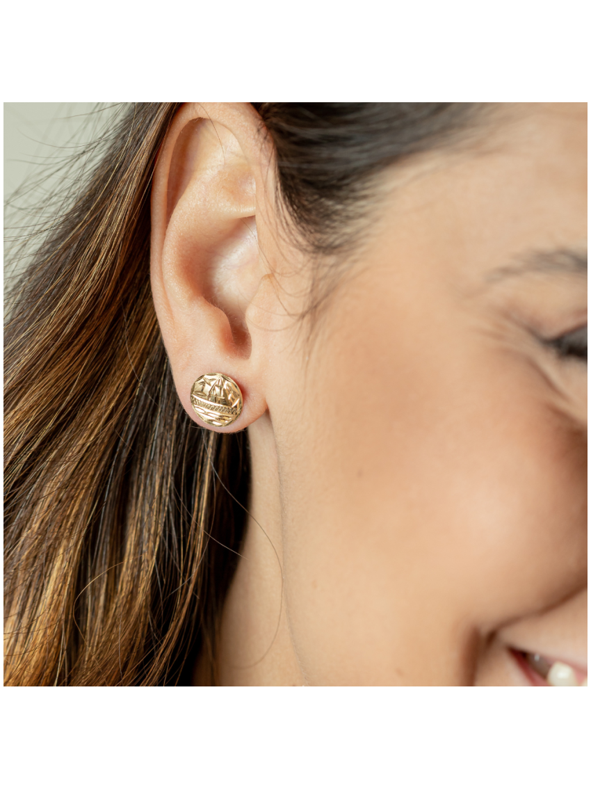 Brinco de Ouro 18k Redondo Escrava