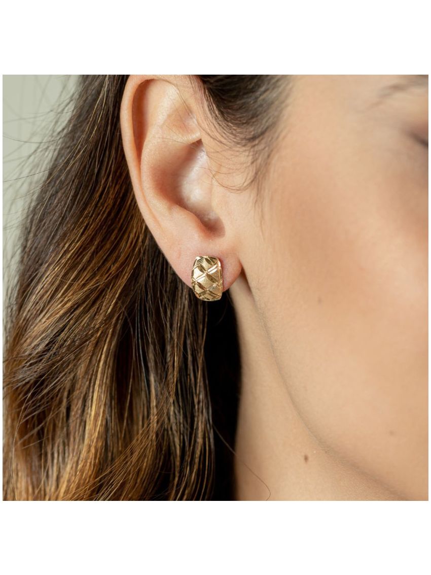 Brinco de Ouro 18k Bordado 