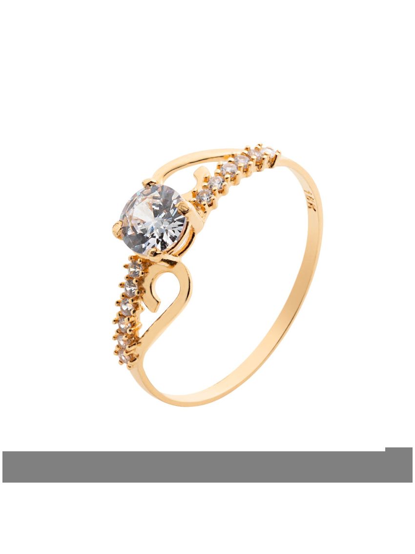 Anel de Ouro 18k Solitário 