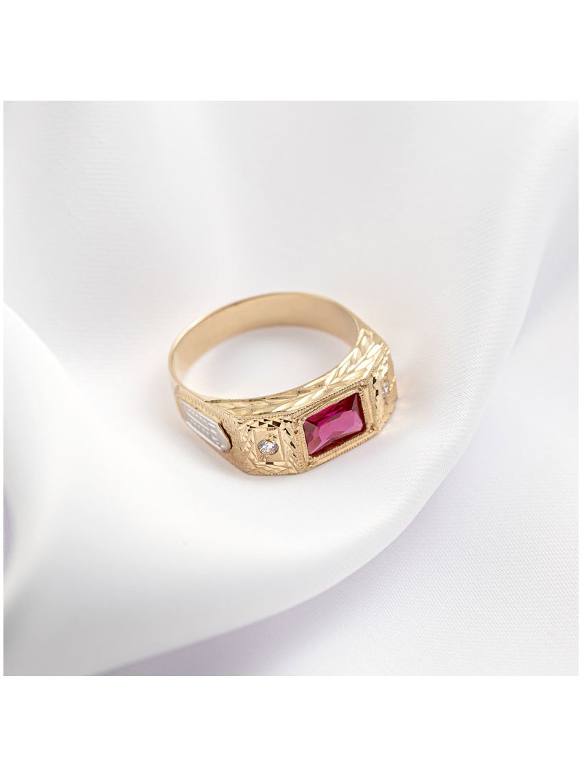 Anel de Ouro 18k Masculino Formatura Direito 