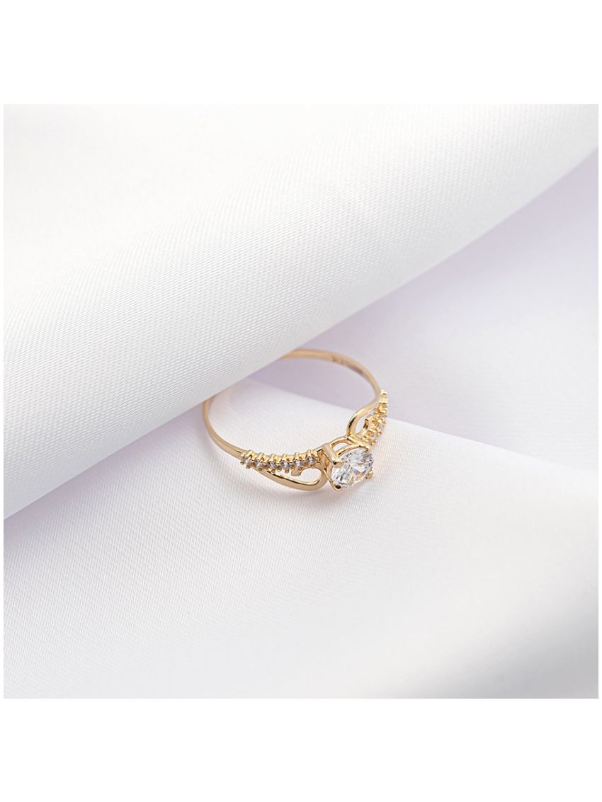 Anel de Ouro 18k Solitário 