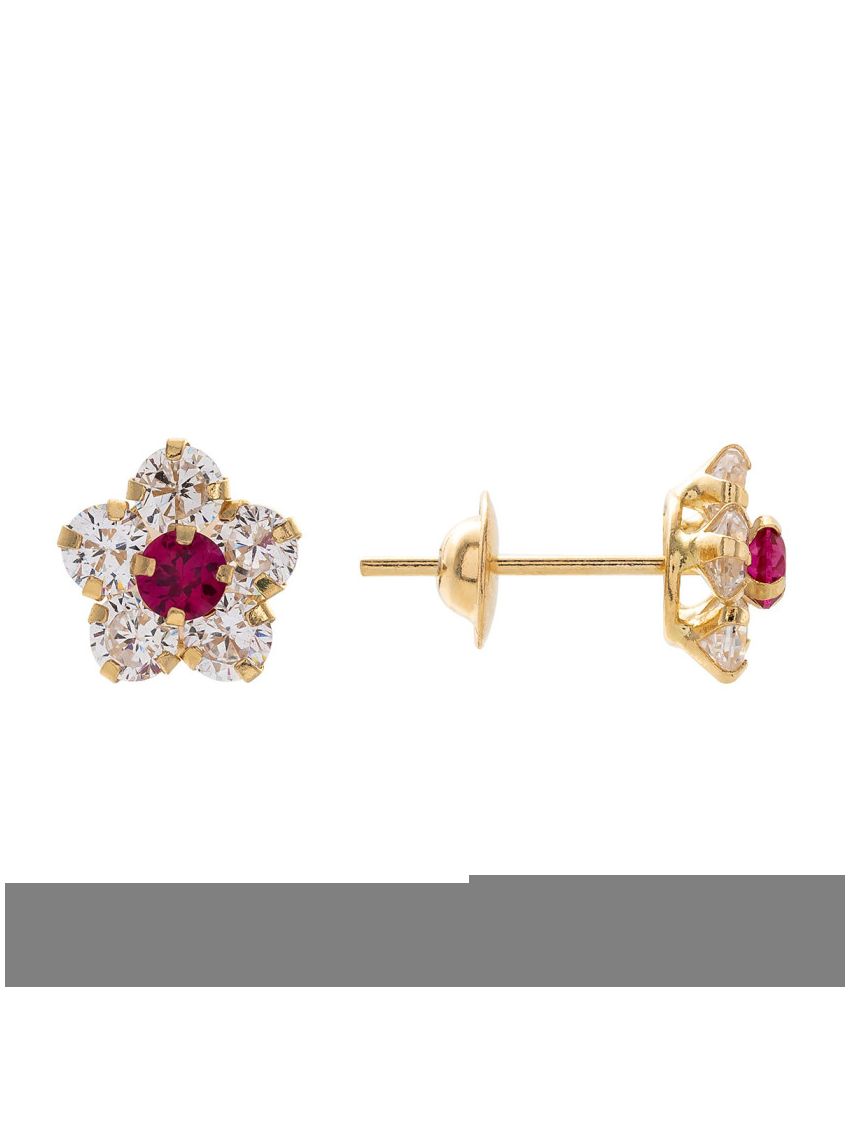 Brinco Ouro Flor Infantil