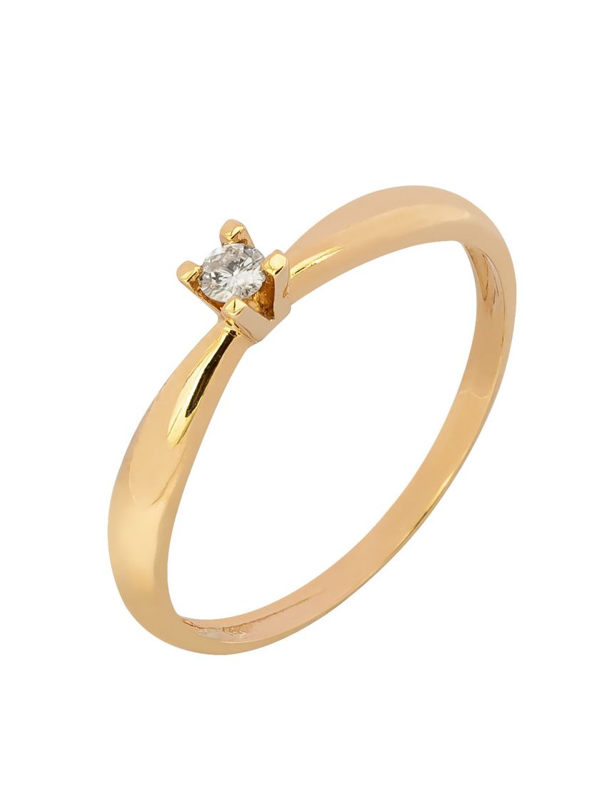 Anel de Ouro 18k Solitário Cartier Diamante 2.50mm