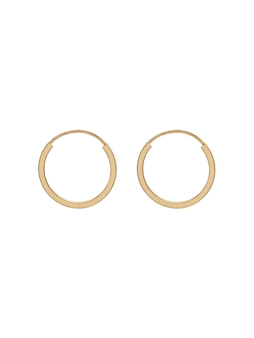 Brinco de Argola Ouro 18k Fio Quadrado Grande