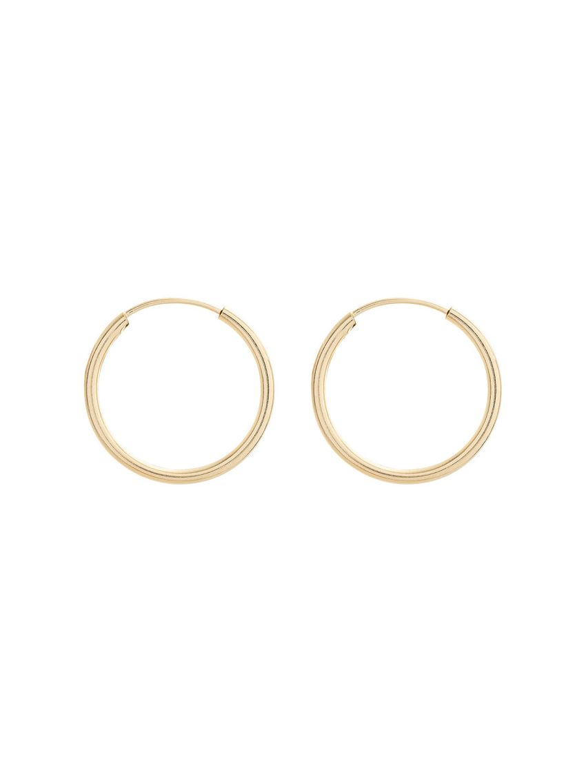 Brinco de Argola Ouro 18k Fio Redondo Médio