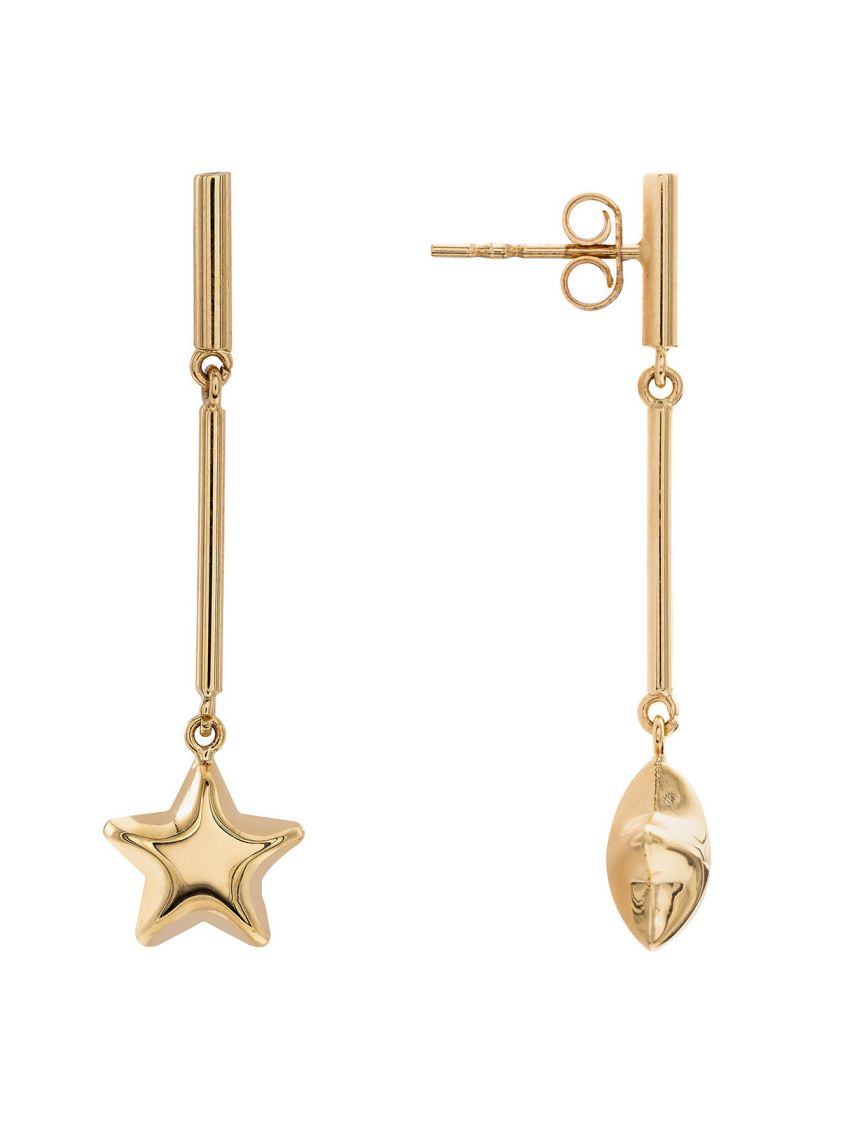 Brinco de Ouro 18k Estrela Stella