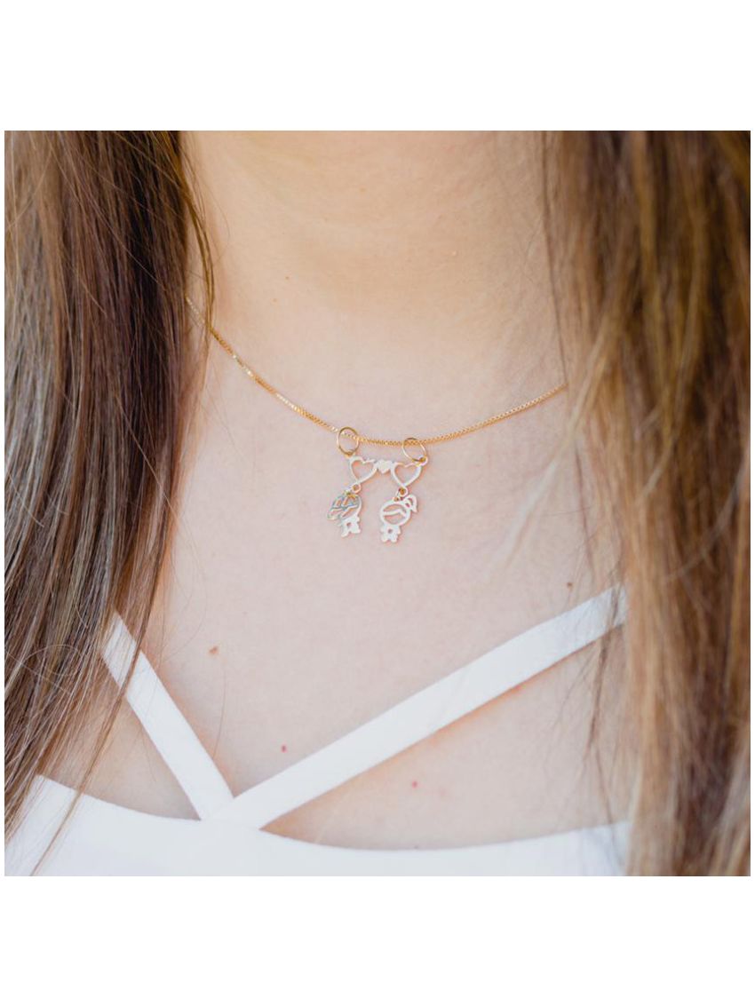 Pingente Canga Coração E Bonecos