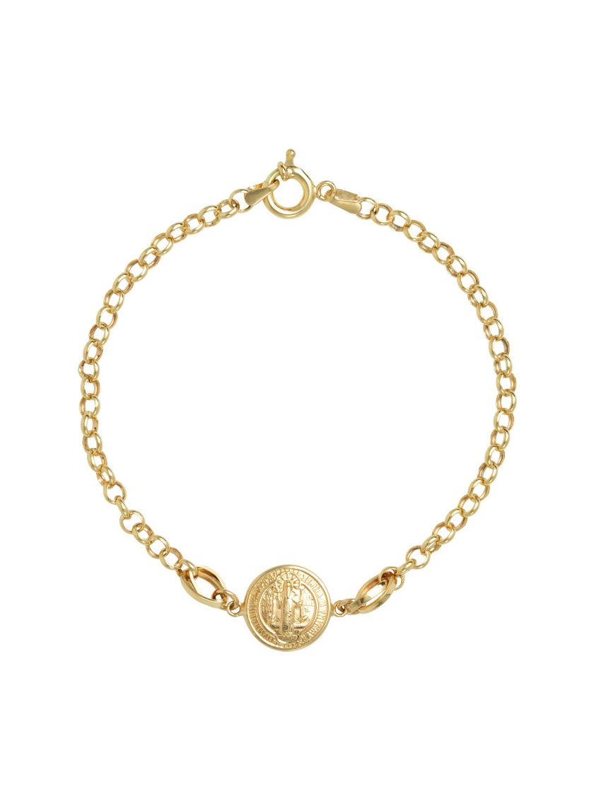 Pulseira Feminina Ouro 18k São Bento Pequeno
