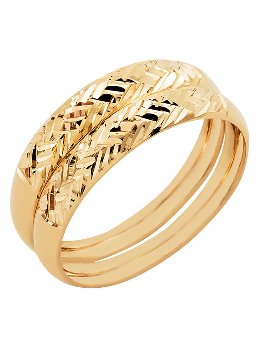 Par de Aparadores Ouro 18k para aliança Rayado