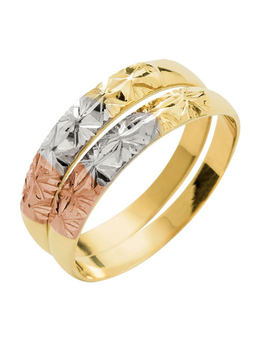 Par de Aparadores de Aliança de Ouro 18k Stella