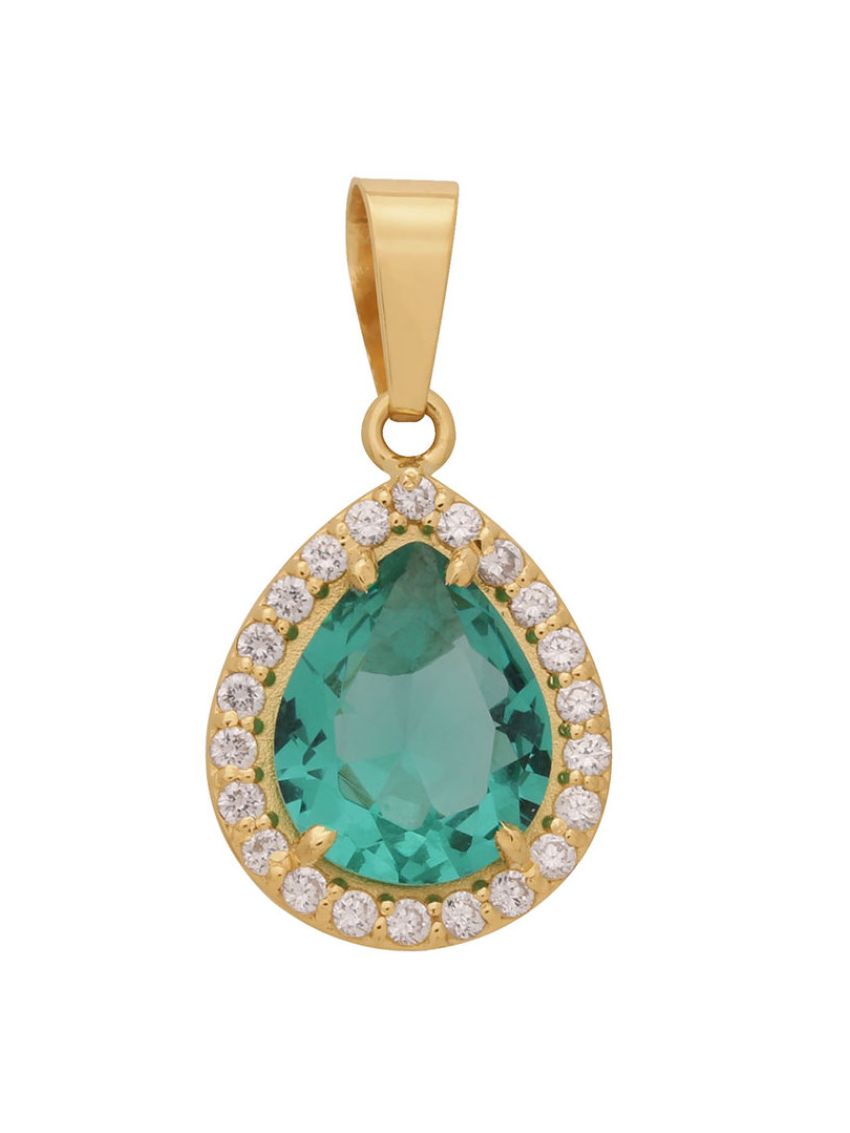 Pingente Ouro 18k Turmalina Paraíba Gota