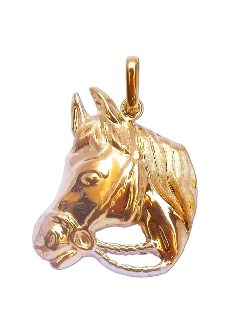  Pingente Cabeça de Cavalo em Ouro 18k