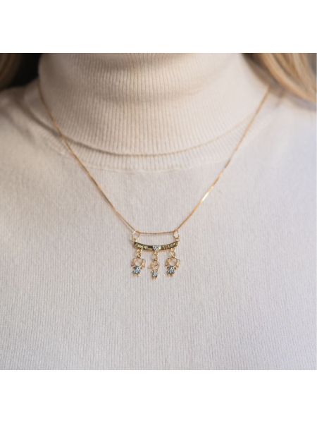 Pingente de Ouro 18k Canga com Bonecos