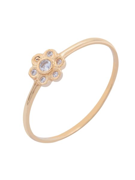 Anel Feminino de Ouro 18k Florzinha
