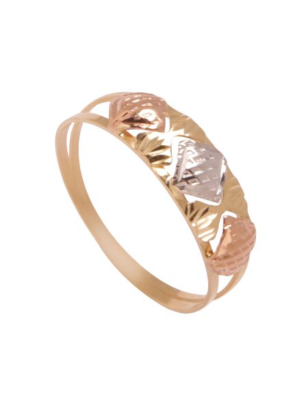 Anel De Ouro 18k Feminino Tre Hexagone
