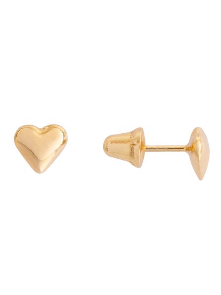 Brinco de Ouro 18k Coração Infantil