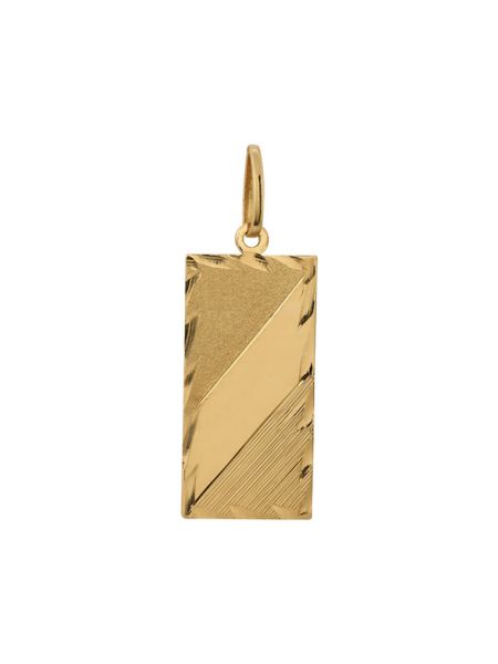 Pingente De Ouro 18k Plaquinha 2cm com Gravação