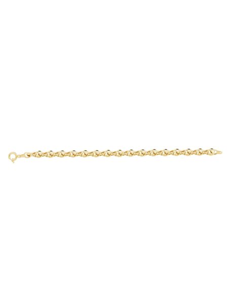 Pulseira de Ouro 18k Portuguesa Elo Hexagonal