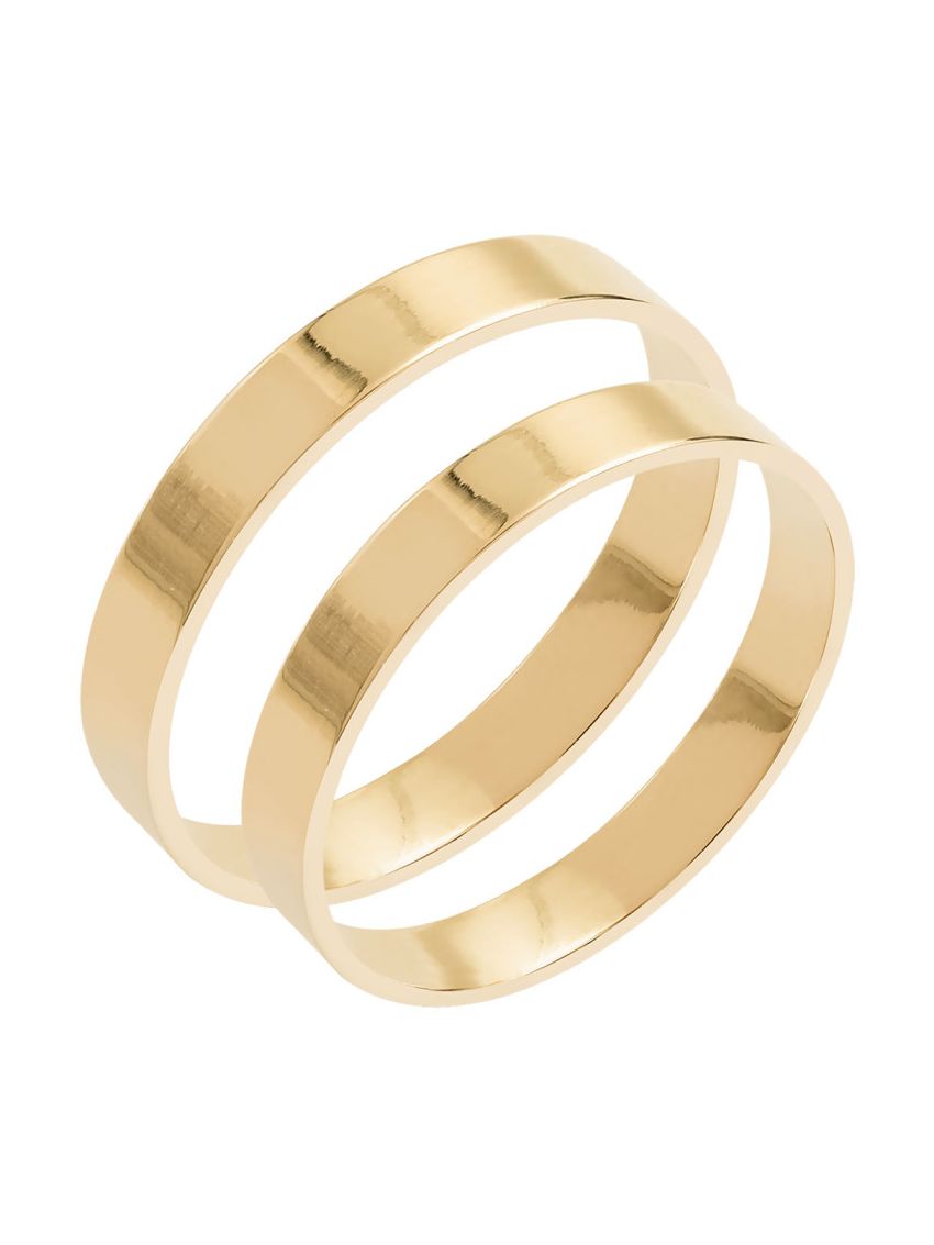 Par Aliança de Ouro 18k Reta 3.10mm 4g