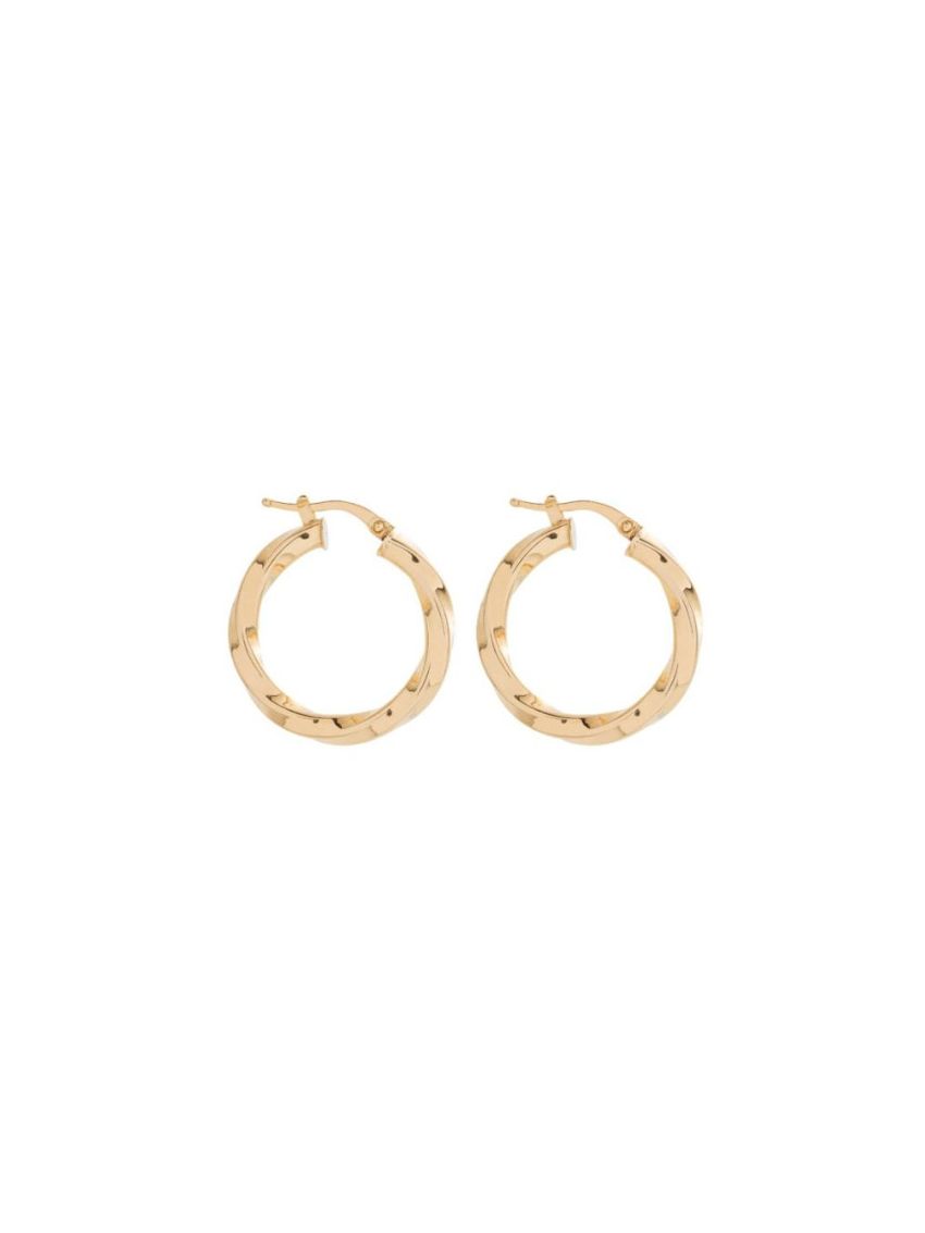 Brinco de Ouro 18k Argola Torcido