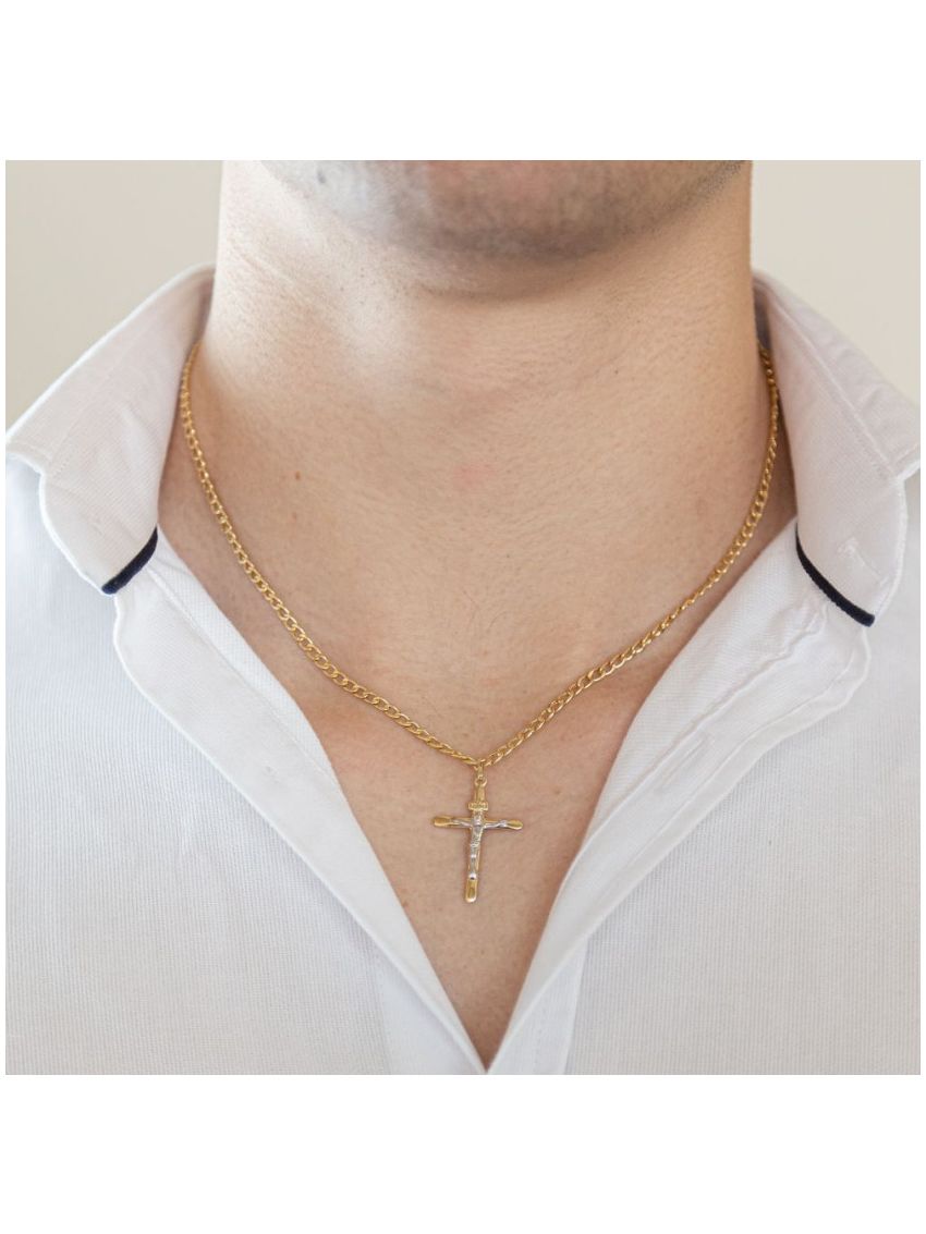 Pingente de Ouro 18k Cruz com Cristo