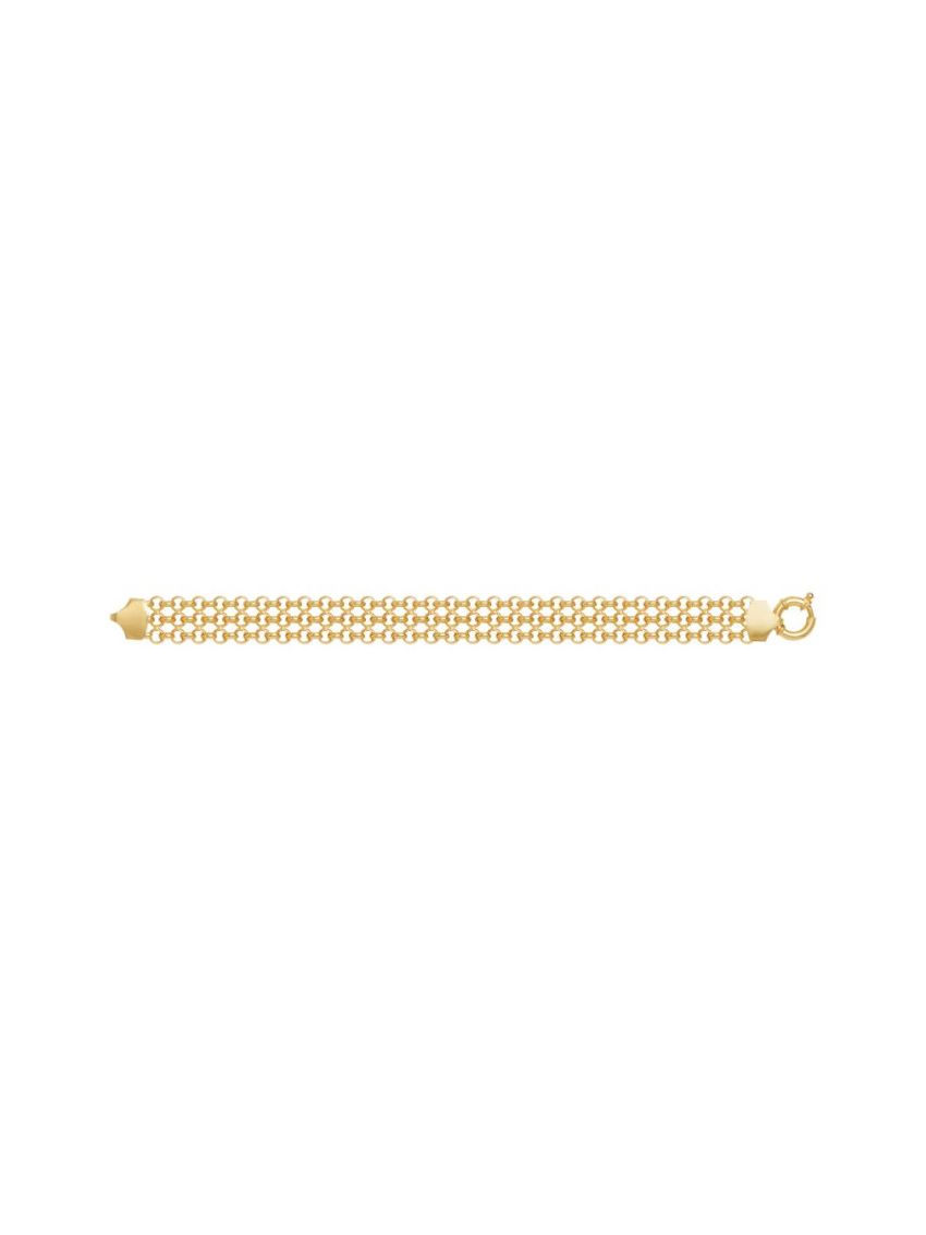 Pulseira Feminina de Ouro 18k Três Portuguesas 