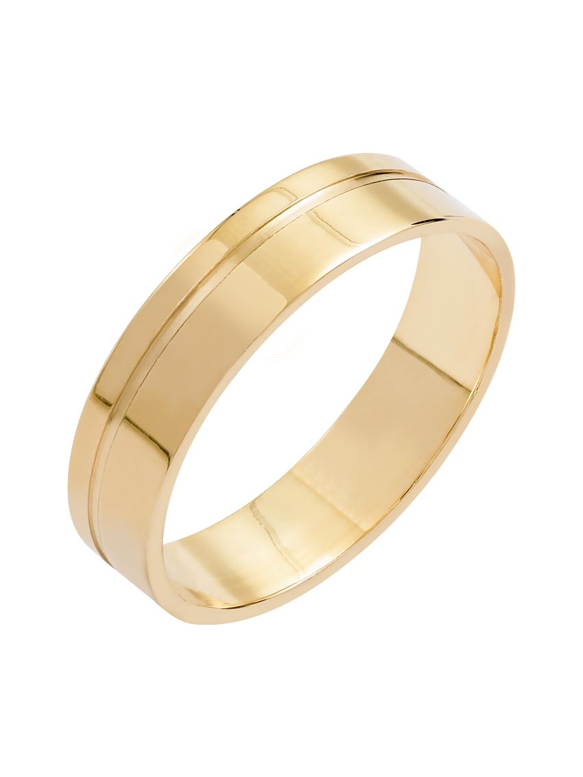 Aliança de Ouro para Noivado e Casamento Reta 4 gramas