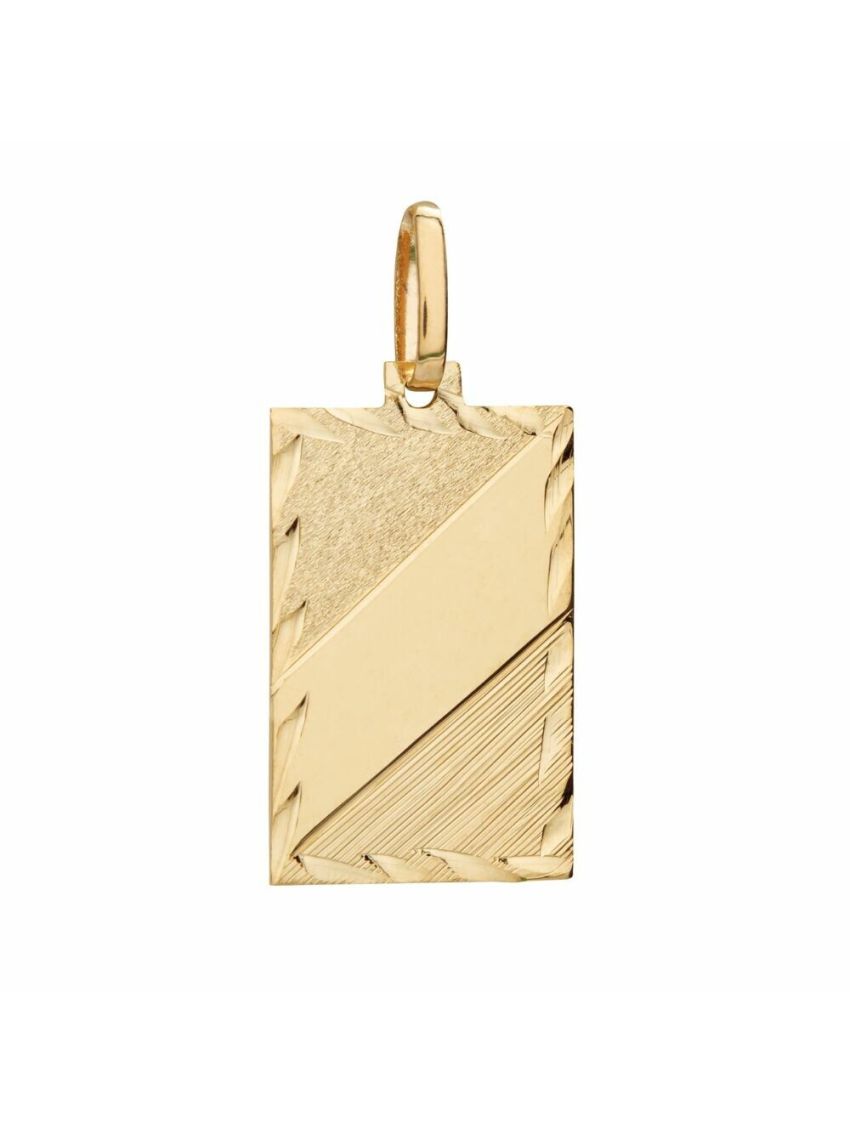 Pingente de Ouro 18k Placa Personalizada