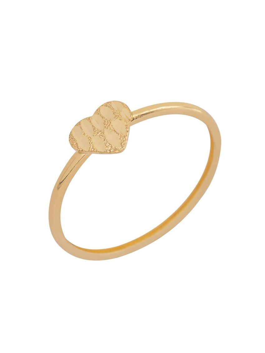 Anel Feminino de Ouro 18k Coração