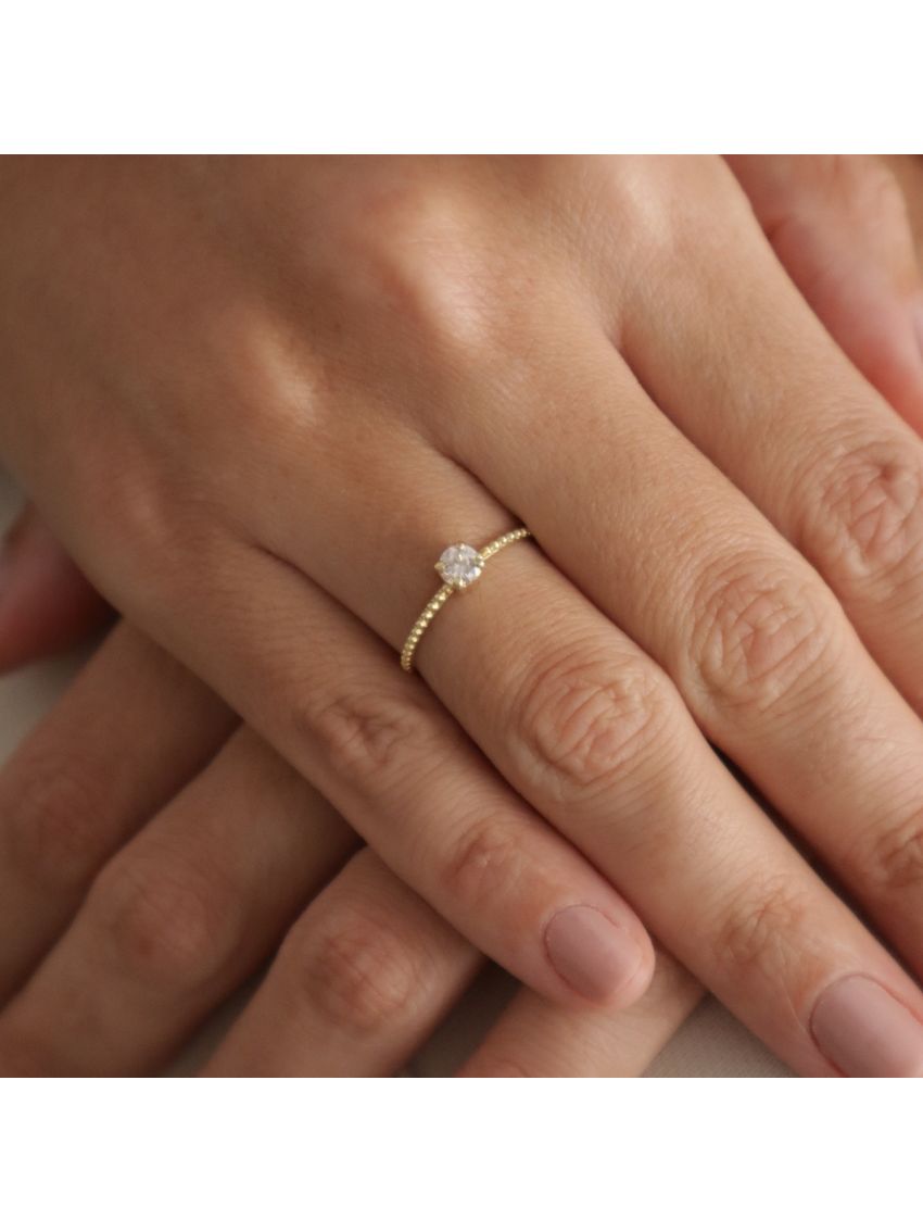 Anel Feminino de Ouro 18k Redondo