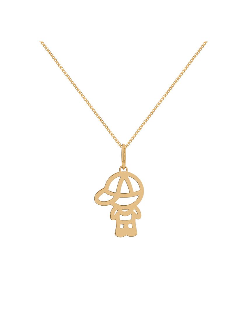 Pingente de Ouro 18k Menino Chapa