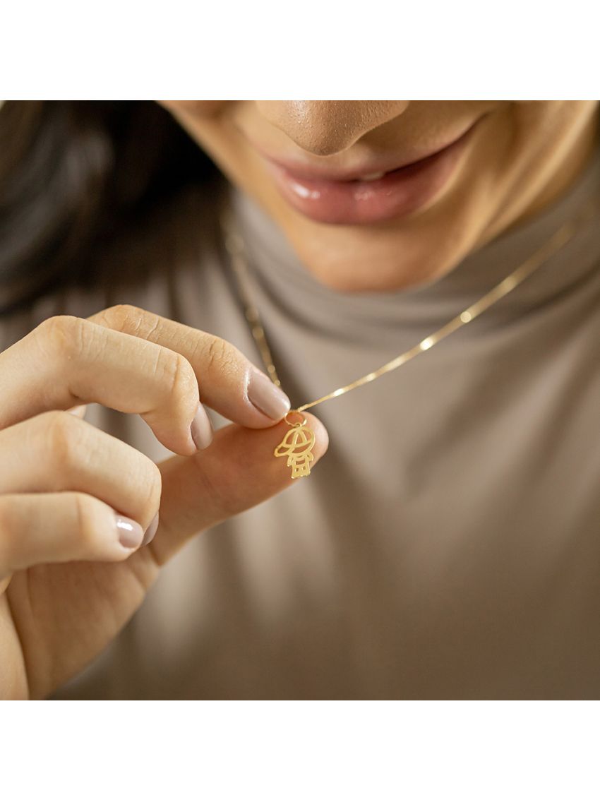 Pingente de Ouro 18k Menino Chapa