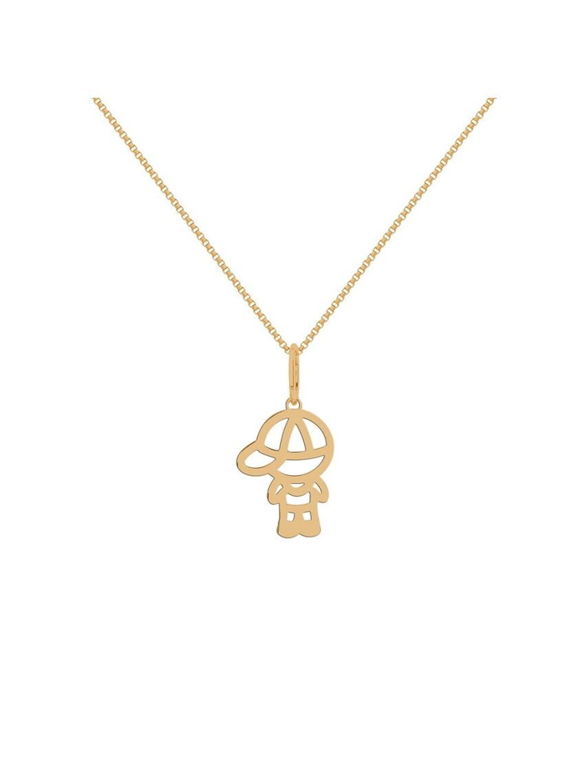Pingente de Ouro 18k Menino Chapa Pequeno
