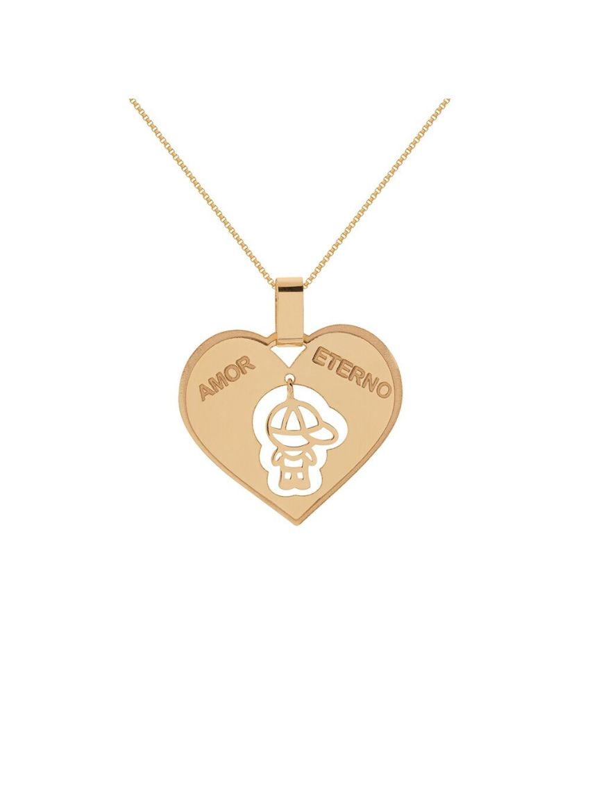 Pingente de Ouro 18k Amor Eterno Menino