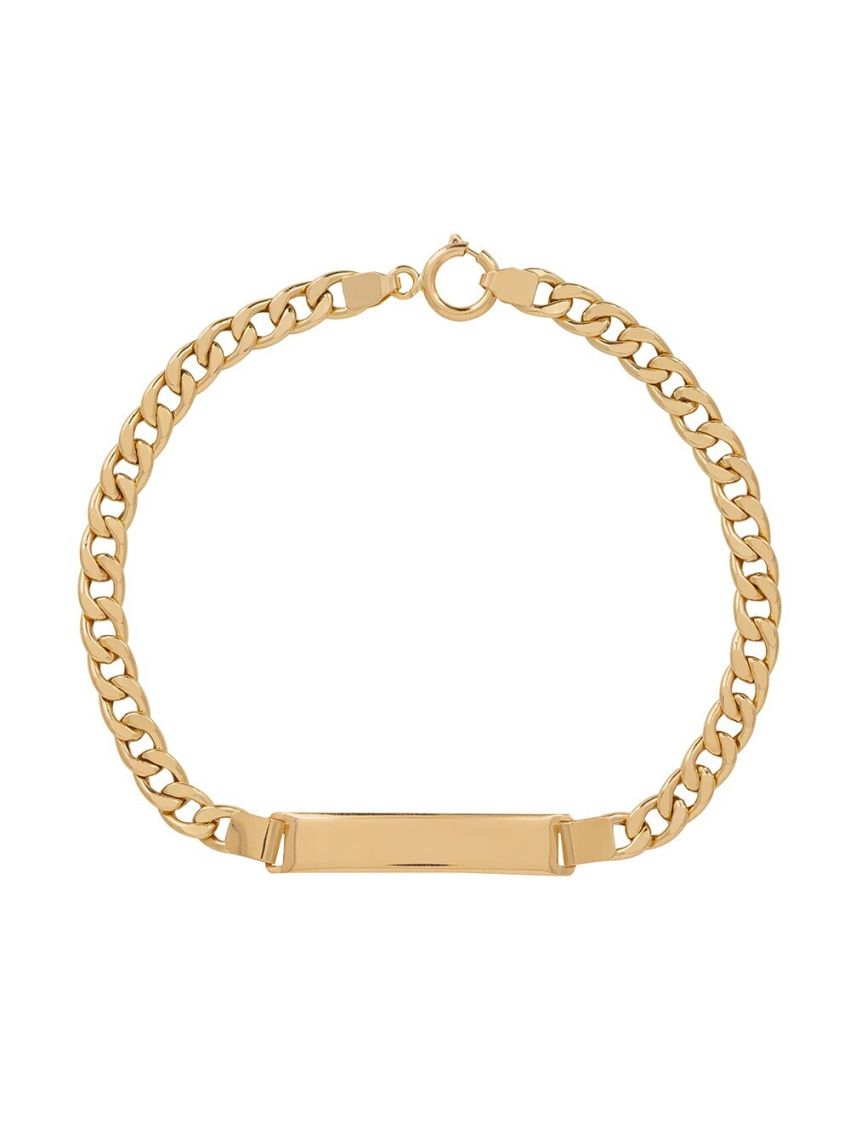 Pulseira Grumet de Ouro 18k com Chapa