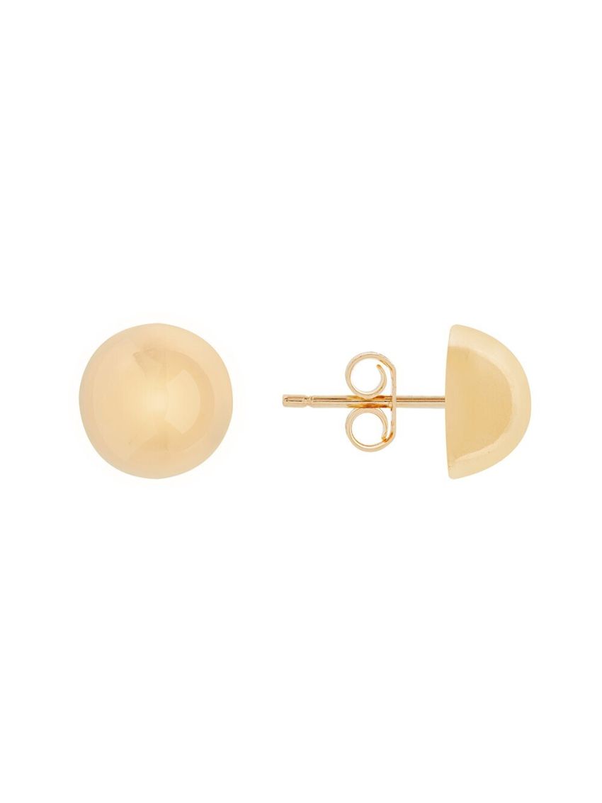 Brinco Meia Bola de Ouro 18k Médio 7mm