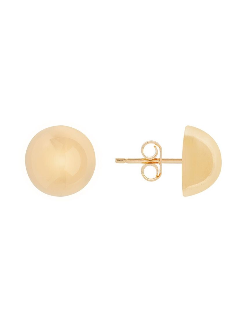 Brinco Meia Bola de Ouro 18k Grande 9mm