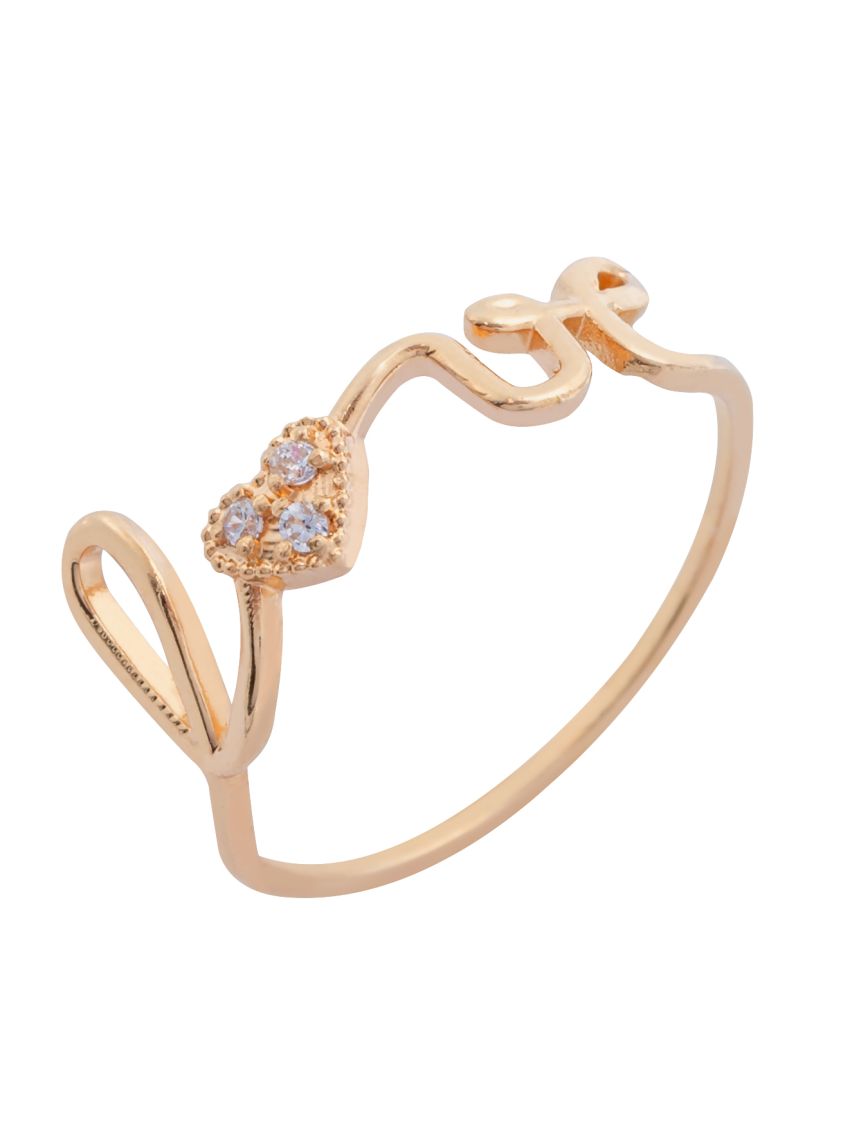 Anel Feminino de Ouro 18k Love